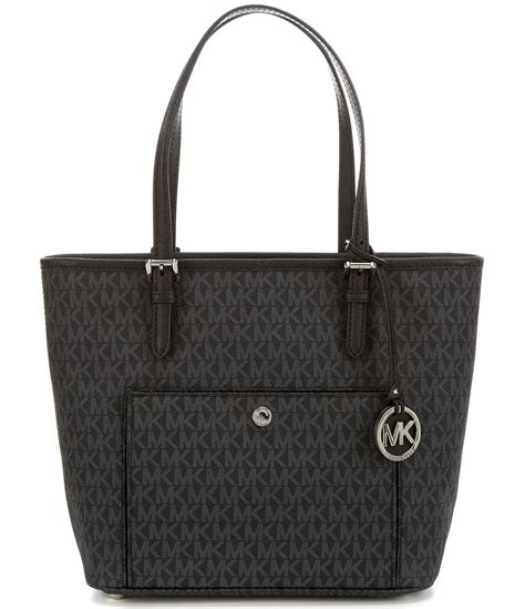 michael kors jet set med signature snap pocket tote purse|Michael Kors jet set collection.